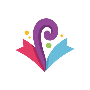 Abstract Colorful Swirl and Shapes Logo