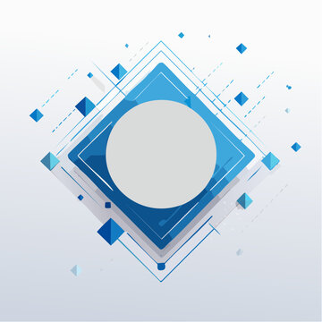 Abstract geometric frame with diamond and circle design