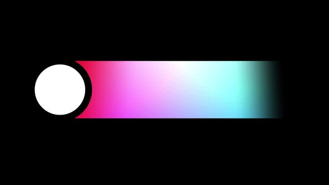 White circular slider positioned on a horizontal gradient bar transitioning from pink to cyan, resembling a color picker tool with a smooth glowing