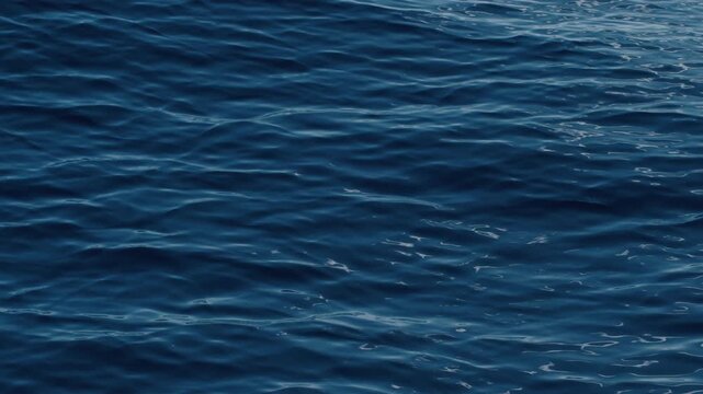 Sea surface with blinking stars and flares as seen from the moving sailing boat