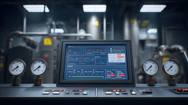 Industrial HMI Screen Pipeline Pressure Cyberattack Warning