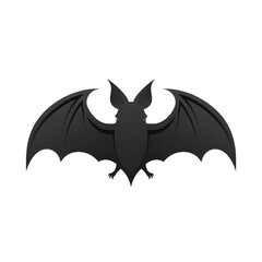 Fototapeta premium Flat Vector Icon of Bat Silhouette with Wings