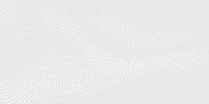 Dot white gray wave light technology texture background. Abstract big data digital halftone dots pop circle noise good