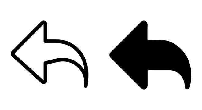 Undo Arrow Icons, Back Arrow Symbols, Reload Button Graphics, Reset Navigation Elements