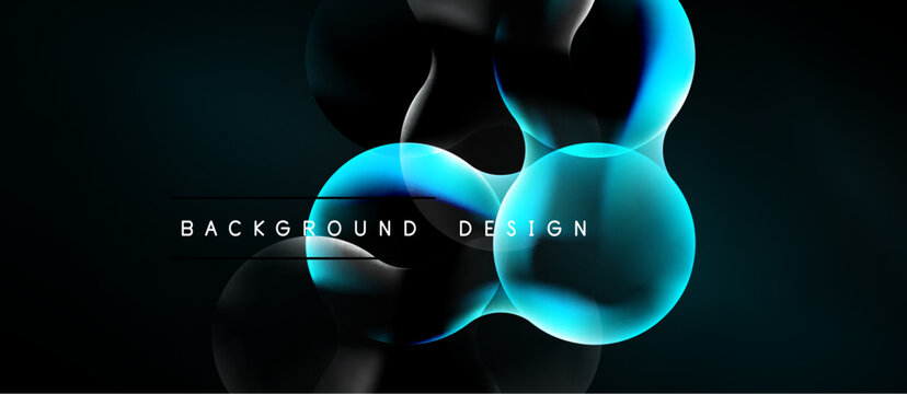 Abstract fluid shapes, vibrant blue glow, dark background. Modern design element, dynamic composition, sleek presentation.