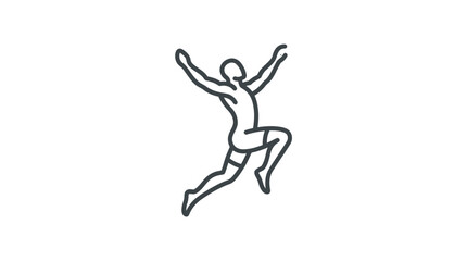 Person jumping in the air freely. © Pletuk