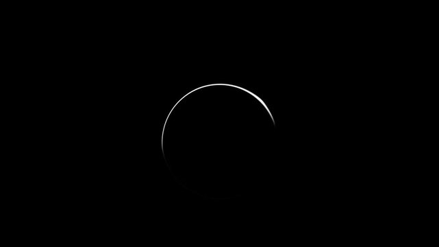4K video circle audio spectrum loop with sharp frequency spikes and smooth radial motion, white rainbow music equalizer on dark background, Circular audio spectrum visualizer with radial sound wave,