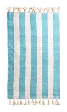 PNG Blue striped cotton beach towel.