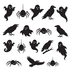Obraz premium Spooky Halloween Silhouette Collection