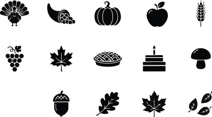 Thanksgiving harvest icons © sharmin