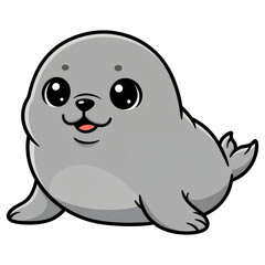 Fototapeta premium Cute baby seal illustration