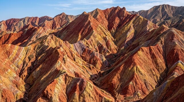 Zhangye danxia landform geological park in gansu province, china