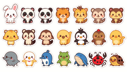 Obraz premium set of cartoon animals