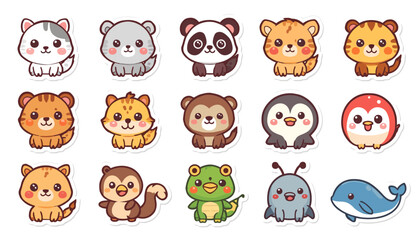 Obraz premium set of cartoon animals