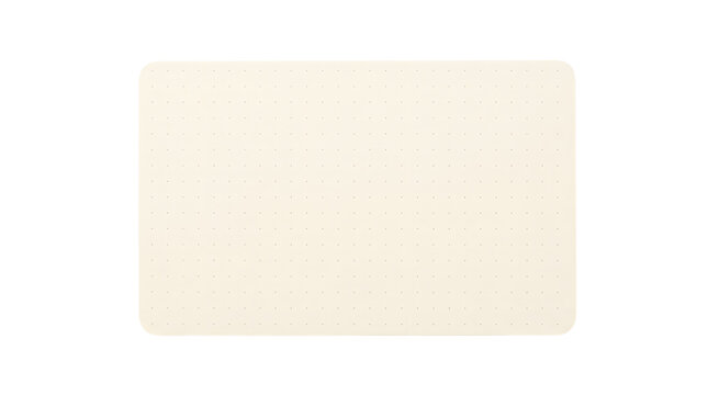 Blank perforated paper sheet on a white background for office stationery design