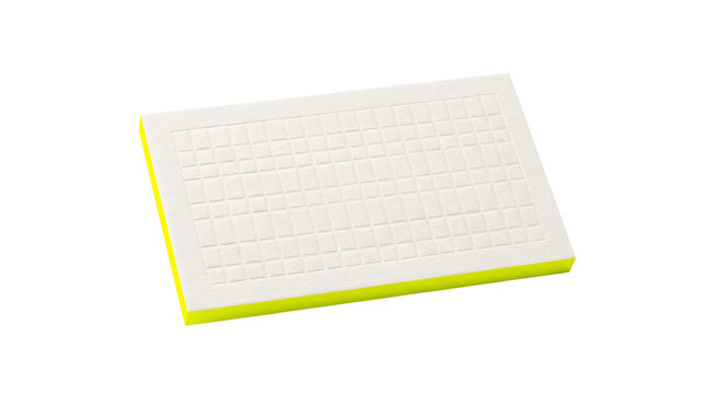 Blank Yellow Sticky Note Pad Isolated on White Background Minimalist Style