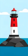 lighthouse on the island © AdilaOcta