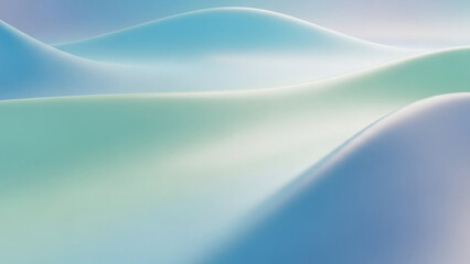 Naklejka premium Holographic glass background with wavy ribbons and pastel gradients. 3D abstract texture featuring pearl-like fluid waves in soft rainbow colors for modern design. Vector illustration.