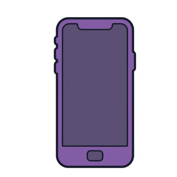 Purple smartphone icon