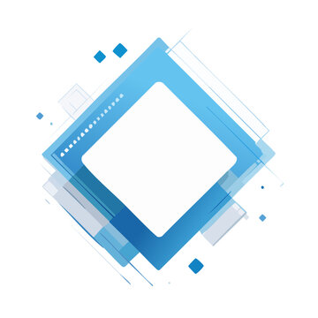 Abstract Blue Diamond Frame Vector Design