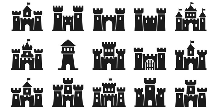 Collection of Black Castle Icons 1.