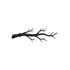 Fototapeta premium Wood branch silhouette icon vector illustration.
