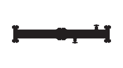 Black Silhouette Of A Rifle Scope With Turret Knobs Silhouette © Md
