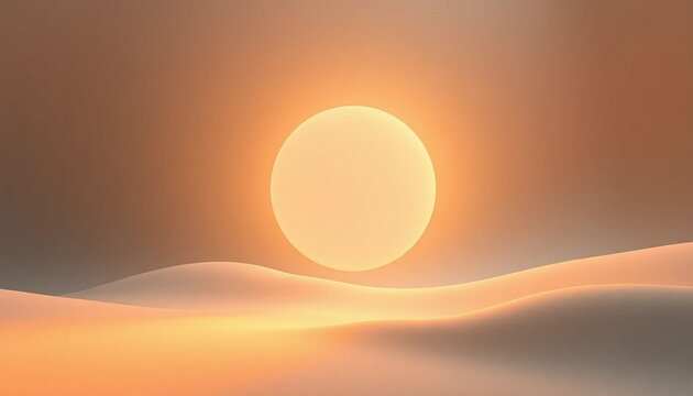 Desert sunset, orange sand dunes, warm landscape, serene horizon