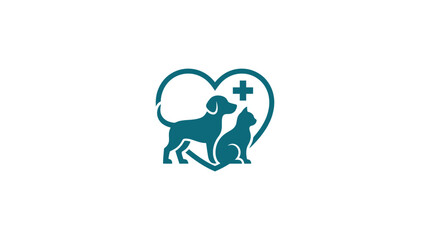 Fototapeta premium Dog and Cat Veterinary Logo.