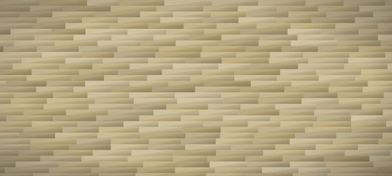 Realistic seamless wood parquet floor texture with light brown planks and subtle grain pattern.
