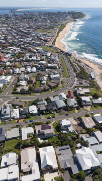 Aerial view Merewether and Bar Beach - Newcastle NSW Australia