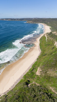 Aerial view Burwood Beach - Newcastle NSW Australia