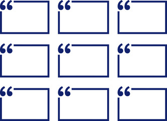 Obraz premium A collection of nine clean rectangular quote box frames featuring minimalist border designs for professional layout and text presentation