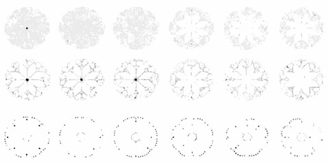tree plan views in black and white vector style on white background view top down black and white illustration silhouette landscape architecture design © Apurba