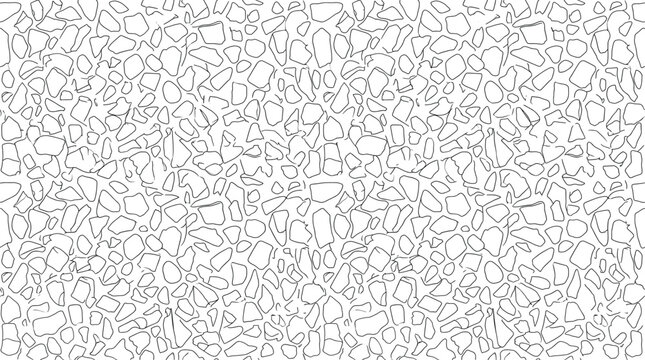 Seamless Irregular Stone Pattern Outline Texture for Wall Pavement and Surface Design
