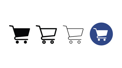 Set of shopping cart icons in different styles and colors © sifat