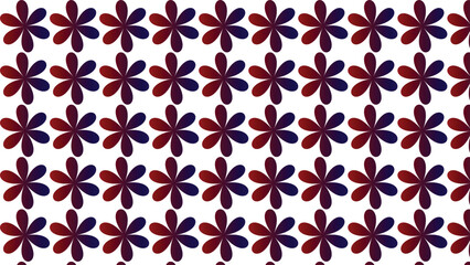 Obraz premium Red Blue Petal Optical Illusion Floral Pattern Vector