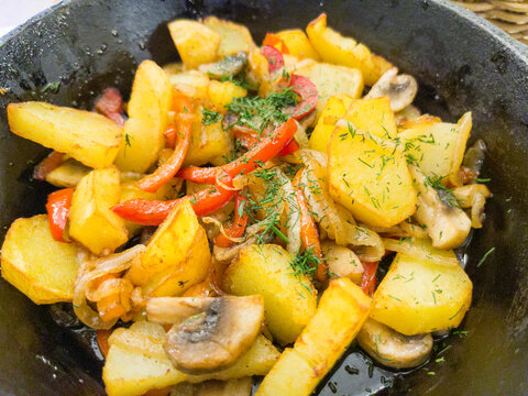 Deliciously Cooked Potato and Vegetable Medley