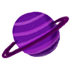 Cute saturn planet illustration © nita
