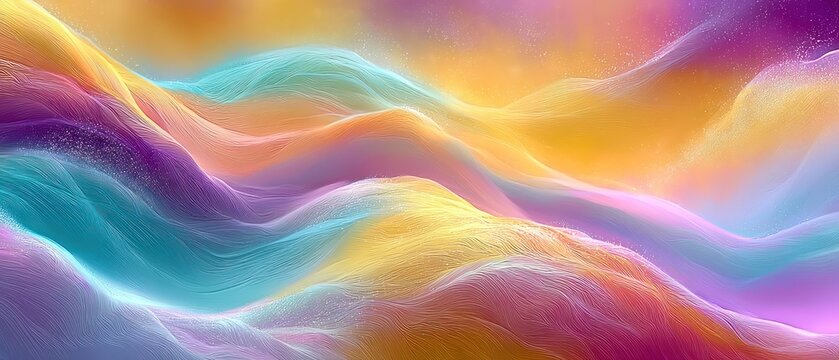 Abstract waves of color