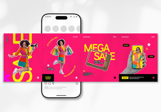 Fluor Colorful Style Social Media Carousel Layout