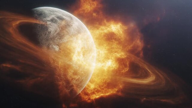 超新星爆発を起こし巨大ガス惑星を飲み込む太陽の最期
