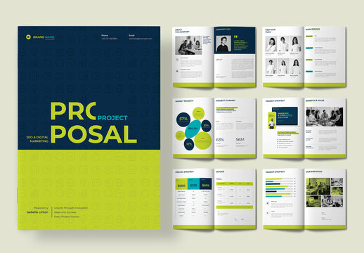 SEO and Digital Marketing Project Proposal Brochure Template