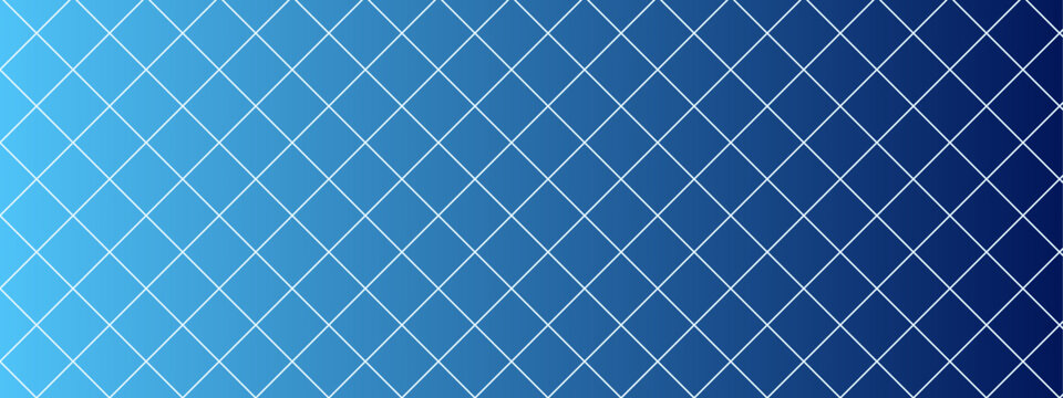 A clean, minimalist pattern of interlocking white diamonds is superimposed on a gradient of blue, ranging from light sky blue to deep navy.