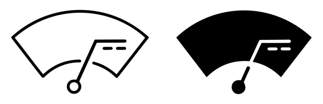 car windscreen icon black vector set