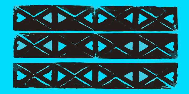 set of grungy distressed ink roller textures in black and teal texture grunge effect color print textured surface abstract design