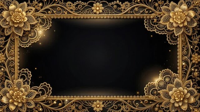 Golden Lace Glow Frame Loop