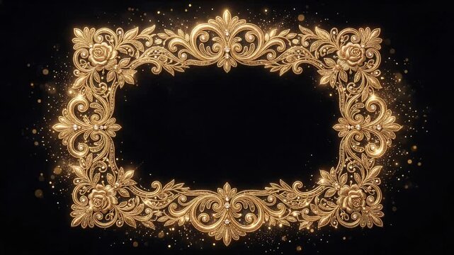 Golden Lace Glow Frame Loop