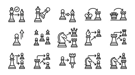 Modern Chess Moves and Promotions Black and White Piece Transformations and Strategic Plays Illustrated © Kepo