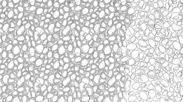 Organic bone tissue structure vector, microscopic cell pattern background, porous sponge texture in grey and white, biological anatomy surface
